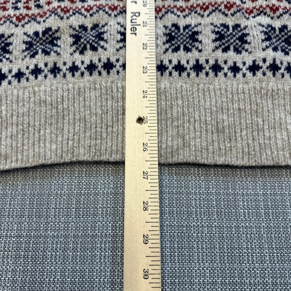 J.Crew 100% Wool Fair Isle Labrador Dog Nordic Sweater Mens Large Holiday Cabin - Picture 8 of 9